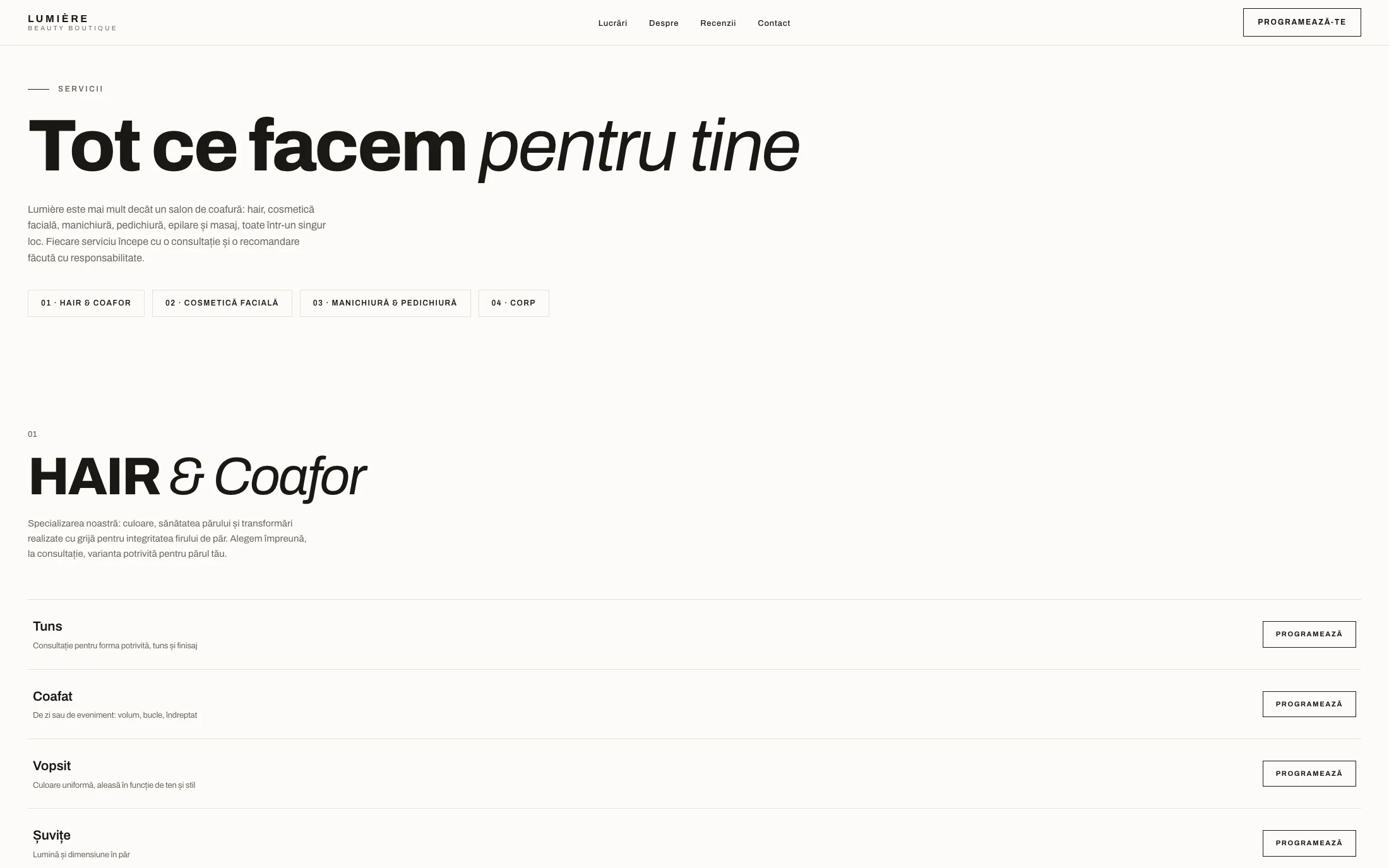 services, typographic
