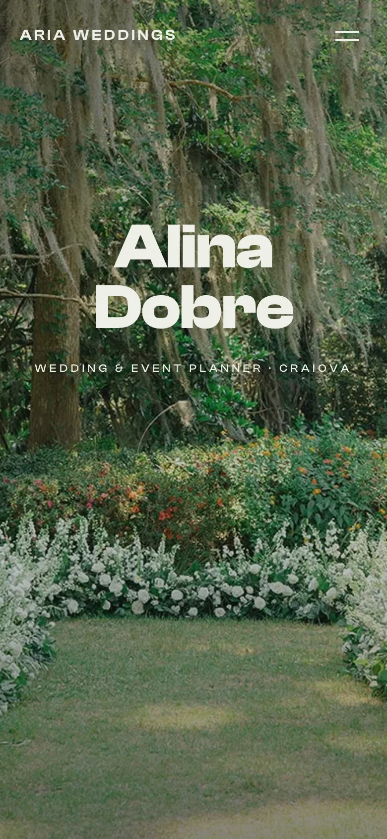 Aria Weddings on mobile