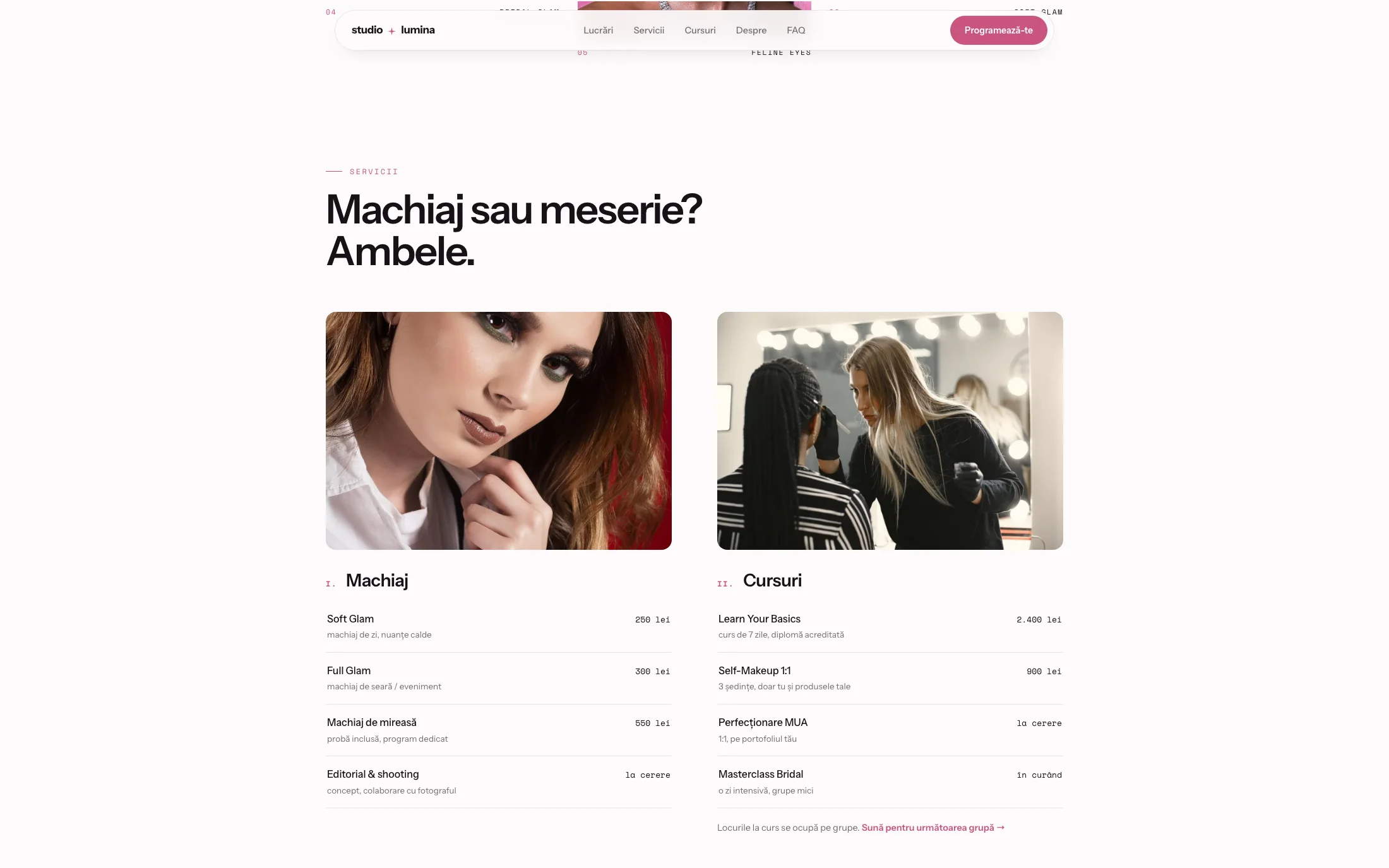 services and courses