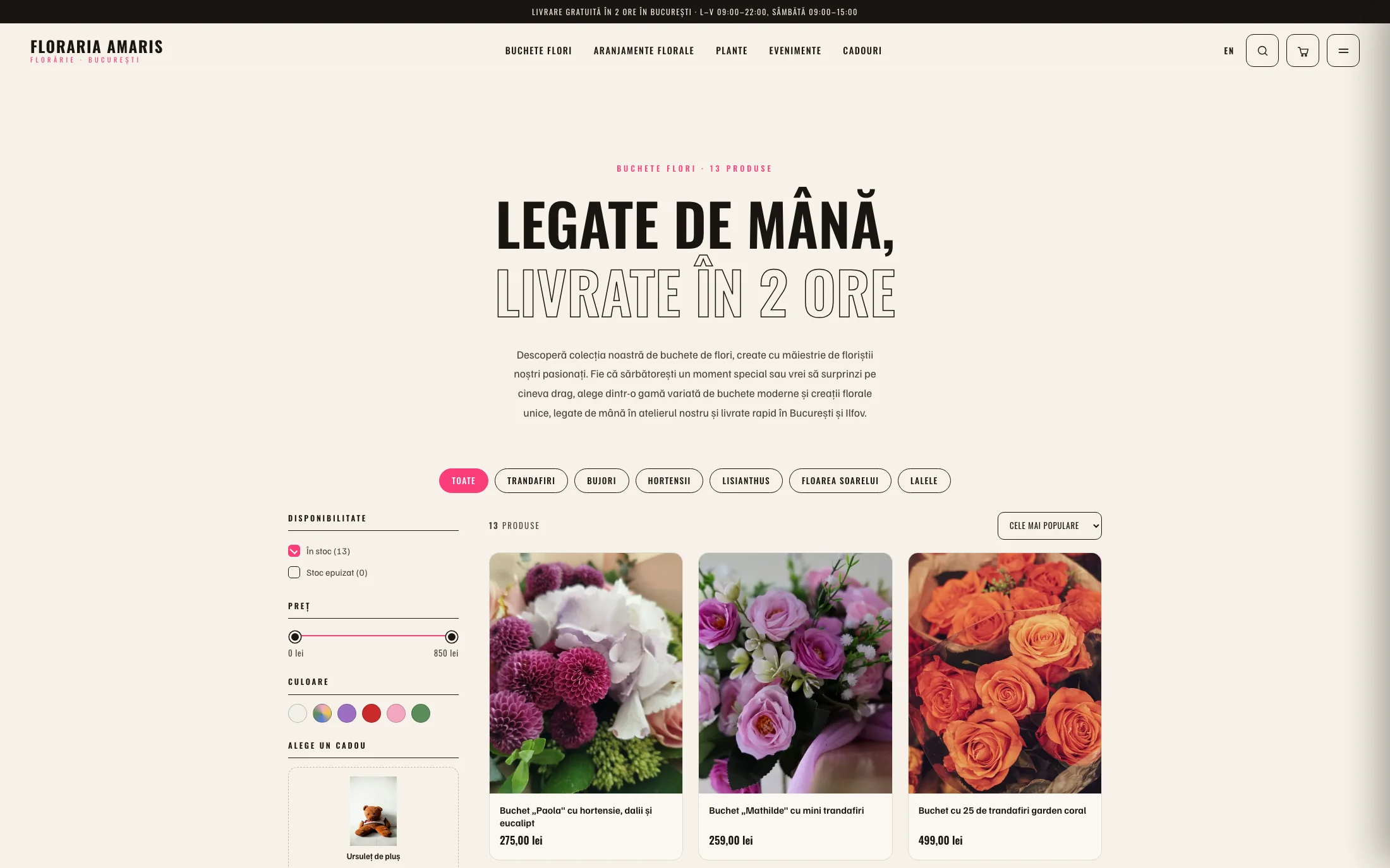 catalog with filters